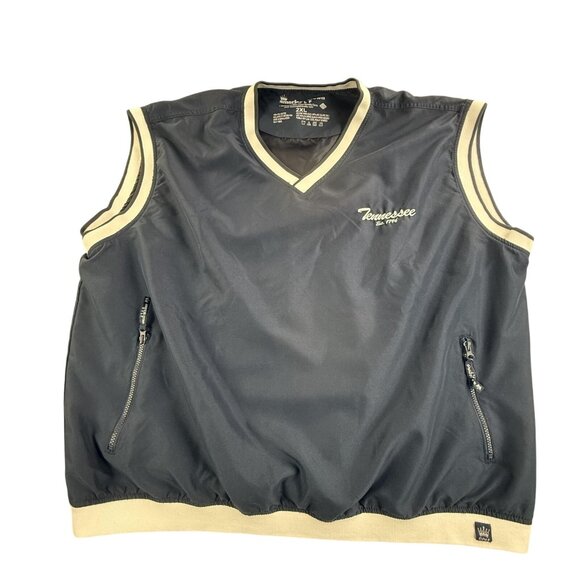 American Crown Golf Other - Tennessee Golf Vest Mens 2XL Navy White V Neck Windbreaker Pullover Zip Pockets